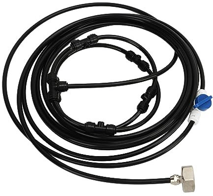 Fan Mist Cooling System, Fan Water Mixers Kit Fine Atomization Effect Energy Saving Easy to Use Durable for Garden with Spray Effect (US Standard Thread)