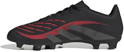 adidas Unisex Predator Club Firm Ground/Multi Ground Football Boots, Core Black/Grey Four/Lucid Red, 36 2/3 EU