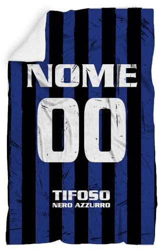 love print Telo Mare Tifoso Interista, Milanista Napoletano,PERSONALIZZATO CON Nome e Numero (Tifoso Interista)