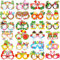 24 Gafas de Papel de Fiesta Hawaiana，Gafas Divertidas Decoracion Fiesta Hawaiana，Gafas de Fiesta Tropical Hawaiano Regalos，Fiestas Accesorios de Fiesta Luau para Niños Adultos