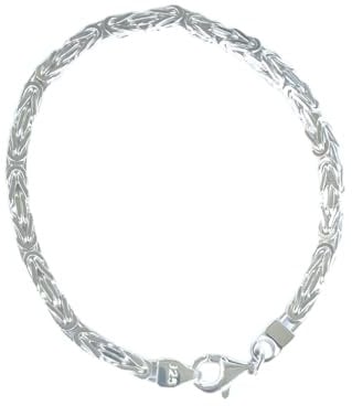 Generisch MOCHAIN Königskette 4mm 21cm 60cm Massiv 925 Sterlingsilber (21)