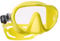 SCUBAPRO Ghost Tauchmaske, rahmenloses Design mit ultraklarer Einzellinse, Silikonrock und leicht verstellbaren Riemenschnallen, Gelb