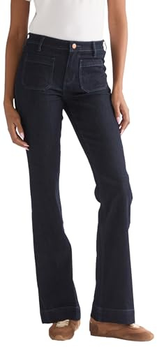 Wrangler Flare Fit - Vaqueros para Mujer, Pierna Acampanada, Luz de Luna Suave, 29W x 30L