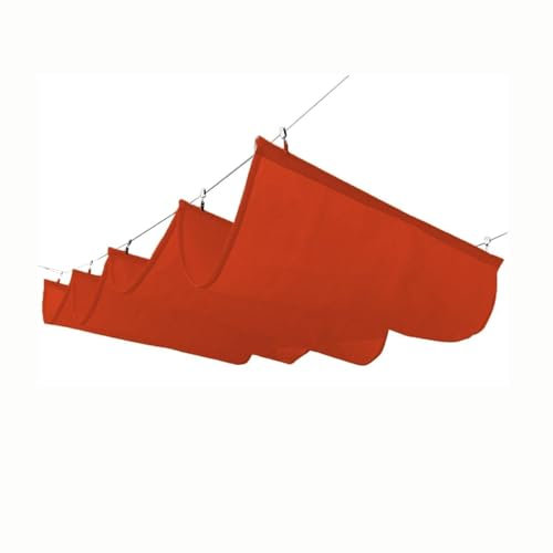 Waterproof Retractable Pergola Canopy Shade Cover Telescopic Wave Roof Shade Sail Sliding Sail Curtain With Mounting Kit, Used For Pergola Covers(0.6mx4m)