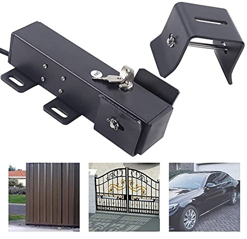 Serrure de portail électrique automatique pour portail battant - Commande à distance - Serrure rotative - Mécanisme magnétique - Système de verrouillage à boulon électromagnétique