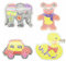 4 Maxi XL 10mm Bügelperlen Stiftplattenset, Elefant, Ente, Auto und Teddy mit Papiervorlagen (4 Maxi XL Stiftplatten) Happy Price Toys. (Kompatibel mit allen Maxi Bügelperlen.)