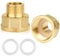 3/4 Female to 1/2 Male BSP Thread Brass Hex Bushing Reducing Connector,3/4” Female to 1/2” Male Adapter,for Water, Gas, Pipe Connecting Conversion with Sealing Rings