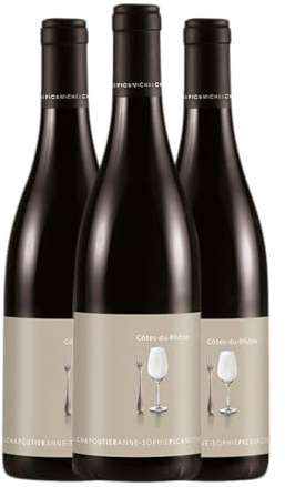 Michel Chapoutier Anne Sophie Pic Côtes du Rhône 75 cl Vino tinto (Caja de 3 Botellas de 75 cl)