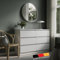 Home Collective Kommode 120cm breit mit 6 Schubladen Kommode weiß Holz Schrank Kommode mit Schubladen Sideboard Highboard Anrichte Schlafzimmer Wohnzimmer Flur Büro Organizer Breite 120 cm Höhe 78 cm