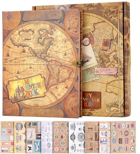 Abenteuerbuch, 124 Seiten, 23,9 x 21,6 cm, Scrapbook-Fotoalbum