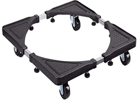 Mobestech Stainless Steel Extendable Storage Shelf Mobile Refrigerator Base for Washing Machine Dryer Stand Bracket