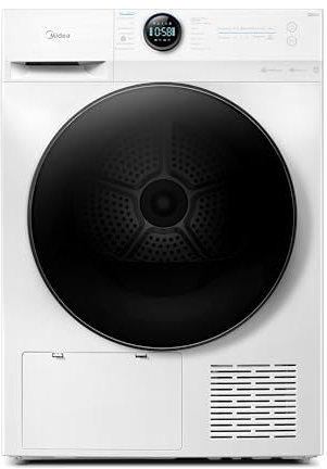 Midea MD20EH100WB-A3 Wärmepumpentrockner/ 10 kg/Energieklasse A+++ / UV Hygience/Knitterschutz/Sanfte Pflege/Auto Dry/Wollpflege/Auffrischen/Fernsteuerung/Startzeitvorwahl/Weiß