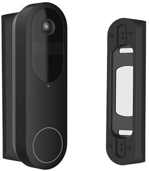 GESTECH Corner Mount Bracket, 30/45 Degree Angle, Compatible with Reolink Video Doorbell 2K Battery Wireless Only (Black, 45° Corner Mount)
