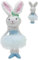 Osterhasen Plüschtier, Osterhase, niedlich und weich, Osterhase im Kleid, Plüschtier Osterhase zum Kuscheln