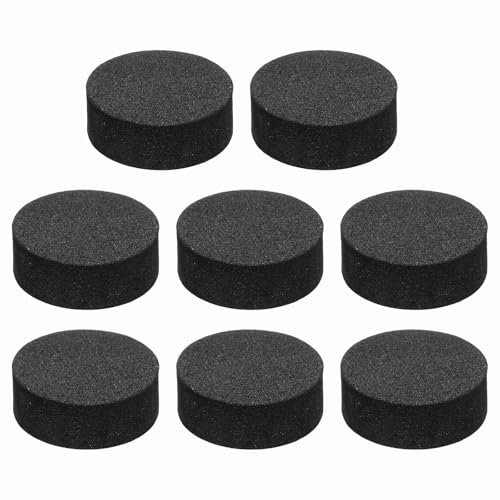 sourcing map 8 Pcs Single Sided Speaker Isolation Feet Pads, 25mmx10mm Non Slip Foam Shock Absorption Base Pad Amplifier Stand Feet Mat for Speaker HiFi Home Theater Sound System, Black