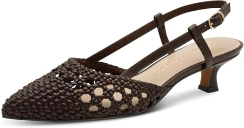 Marco Tozzi Damen Pumps weiches Feel Me Fußbett weiches Innenfutter Vegan Modisch, braun (Choco), 39 EU