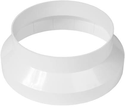 Repa Market Kanal Reduzierstück 150 auf 125 mm - ABS Kunststoff Reduzierstück Verbinder für HVAC Abluft - Lüftungssysteme PVC Rohr Abluftschlauch Adapter