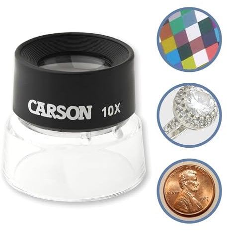 CARSON Loupe de poche x10