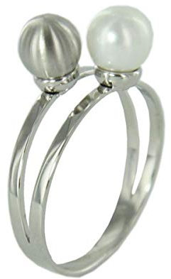 Skagen Designs UK Damen-Ring Edelstahl Perle 52 (16.6) JRSW020S6