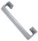 Oval Grip Offset Door Pull Handle Solid Aluminium 9 (225mm) - Satin Finish