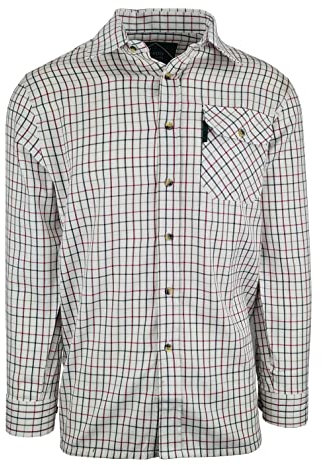 Country Classics Mens Long Sleeve Check Country Shirts (M, Beaver-Brown/Green)