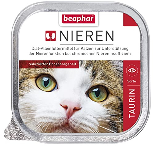 BEAPHAR – Nierendiät Taurin – Diätalleinfuttermittel Für Katzen Mit Chronischer Niereninsuffizienz – Zur Unterstützung Der Nierenfunktion – 100 g