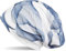 styleBREAKER Beanie Mütze mit asymetrischem Guilloche Muster im Destroyed Vintage Look, Unisex 04024073, Farbe:Blau-Weiß