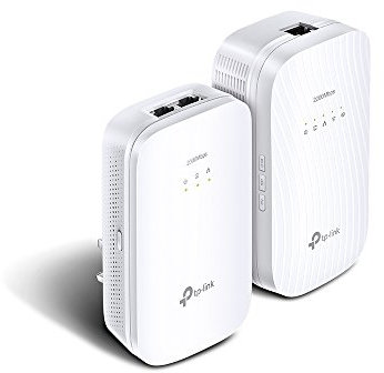 TP-LINK Tl-wpa9610kit 2000 Mbits/s Pass-Through Gigabit à Double Bande AC1200 Adaptateur CPL, Range Extender, Haut débit/Wi-FI Extender, WiFi Booster/Hotspot, WiFi Vos Plannings, UK Plug – Blanc