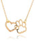 SELIA® Elegante Trend Damen Halskette in vielen Ausführungen - Hautverträglich Ohne Abfärben - Größenverstellbare Kette Schmuck für Frauen - Hochwertige Choker (Herz Pfote Gold)