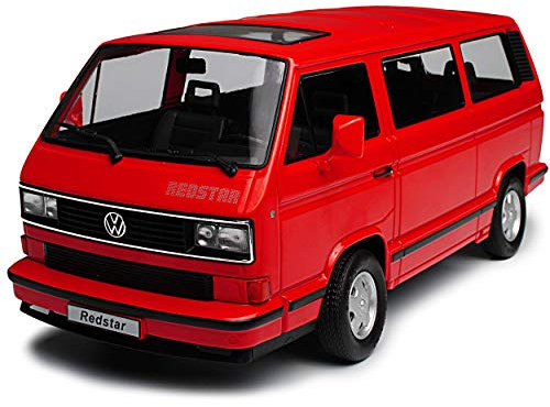 KK-Scale Volkwagen T3 Bus Multivan Red Star Rot Transporter 1979-1992 limitiert 1 von 500 Stück 1/18 Modell Auto