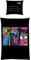 TexIdea Wende Bettwäsche-Set Die DREI Fragezeichen 135 x 200 cm 80 x 80 cm, 100% Baumwolle, Linon, schwarz, deutsche Größe