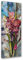 Feeby Leinwandbild Blumen Bild Kunstdruck für Schlafzimmer Rot 25x70 cm
