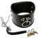SXOVO Fetisch Halsband Einstellbar SM Bondage Halsbänder, abschließbar Halskorsett mit O-Ring und Kette