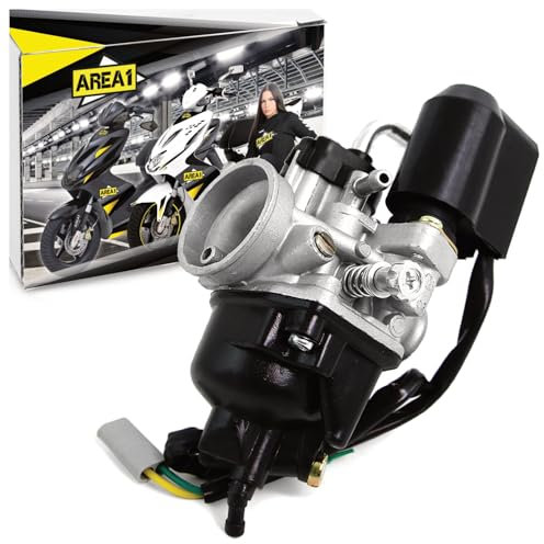 Area1 Carburatore di ricambio 17,5mm per 50ccm compatibile con TPH NRG Power Zip Liberty,Runner, SR R, S Sprint ET2 LX LXV, RY8 RY8 RY6 Explorer