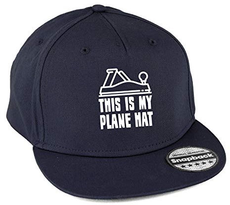 Hippowarehouse This is My Plane Hat Premium Printed 5 Panel Flat Peak Cotton Snapback OneSize Adults French Navy