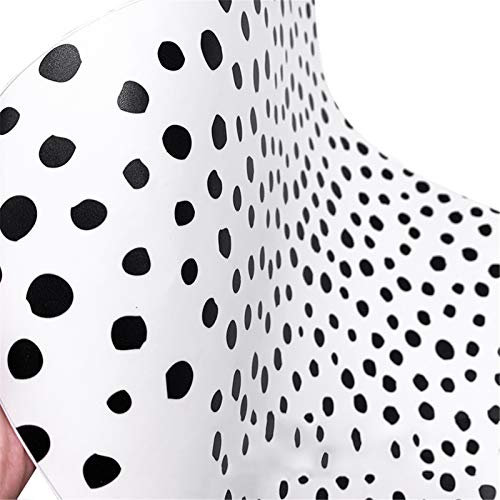 Tapete Kinderzimmer Jungen & Mädchen, Wavelet Punkt Wandtapete Klebefolie Selbstklebend PVC Möbel Dekorative Aufkleber Für Küchen Schlafzimmer Wohnzimmer,15,74 X 98,42,Black Wallpaper