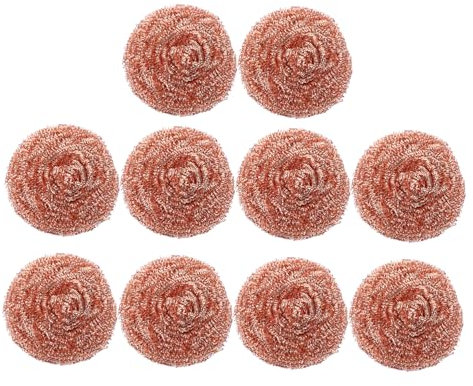 10 Pièces Fil De Nettoyage à Vaisselle Nettoyeur De Buse Boule De Nettoyage En Cuivre Tampon Nettoyant Ménager Récureur En Cuivre Nettoyant à Souder Métal Lave-casseroles