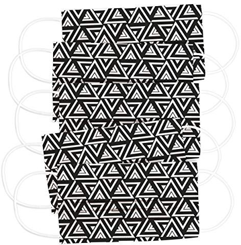 CRAZE, Set bunte Mundmaske für Einwegmaske Motiv Gesichtsmaske 3 lagig und Nase Schick & Edel 31988, 5 stück