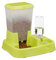 Relaxdays Distributeur d’Eau et de croquettes, Duo Automatique pour Chiens & Chats, Bouteille, 4 L, Plastique, Vert