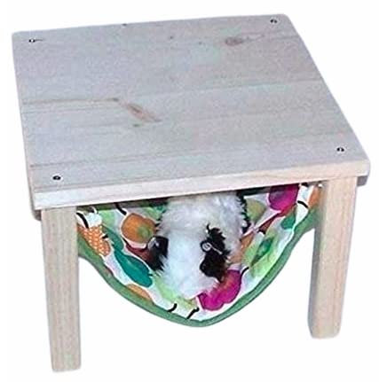 Hängemattengestell mit 1 Hängematte für Meerschweinchen, Kleintiere, Muster: bunte Äpfel