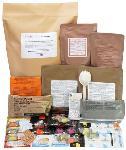 Ration-X 24 Hour Ration Pack Ambient Menu 5 4000kcal Three Main Meals Ready to Eat ++