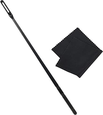 AIEX Flute Cleaning Kit - Rod, Swabs, Cloth for Flute Polishing (Black)