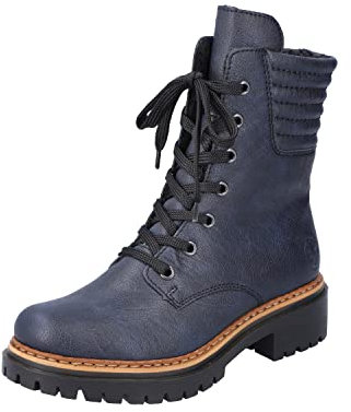 Rieker 72600, Stivali da Motociclista Donna, Blu, 38 EU