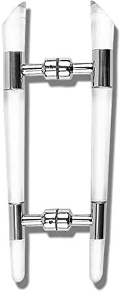 BIVOO Manija de puerta de vidrio moderna de 2 uds, manija de puerta sin marco de acero inoxidable, manija de cristal for puerta corredera de baño (Color : 520mm)