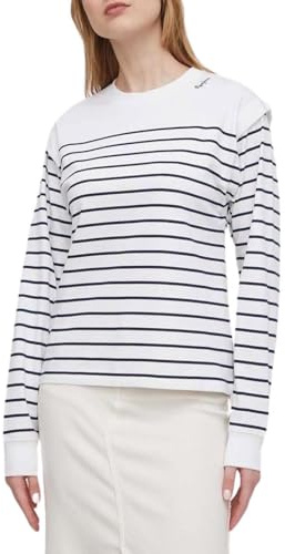 Pepe Jeans Damen Jena Sweatshirt, Weiß (White), S