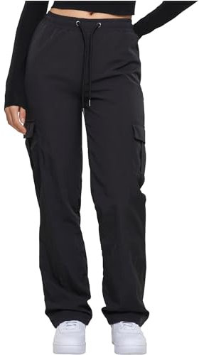 Urban Classics Damen Hose Ladies Nylon Cargo Pants Black M