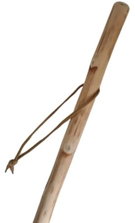 Stock-Fachmann® Wanderstock Marschierer Geschliffen In Natur Unlackiert Aus Kastanienholz Mit Handschlaufe Und Bergstockspitze Länge Wählbar Belastbar Bis 100kg