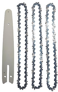 ByoBLu Mini Cadenas de Motosierra de Acero de 8 Pulgadas, 1/4 , 45 eslabones de transmisión, Accesorios de motosierras eléctricas, Cadenas de Repuesto, Mini Cadenas de Motosierra eléctrica