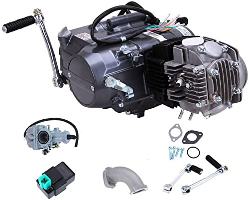 125ccm 4 Gang 4-Takt Engine Motor, Air-cooled Engine Motor für Dirt Bike Motorcycle, Pocket-Bike, Dirtbike Pitbike Cross, Pull Startmotor, Einzylinder