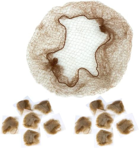 Natuce 30 Stück Haarnetz Dutt, Unsichtbare Haarnetze, Elastisches Duttnetz, Nylon Haarnetze, Dutt Netzhalter, für Frauen, Mädchen, Haarknoten Herstellung, Ballett Tänze, Nurse (Hellbraun)